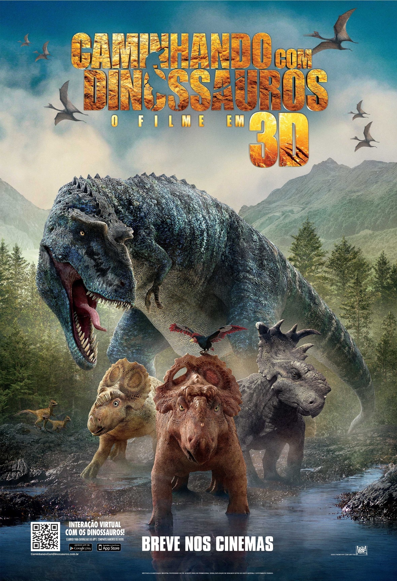 Cena de "Caminhando com Dinossauros", de Barry Cook e Neil Nightingale - Divulgação/Fox