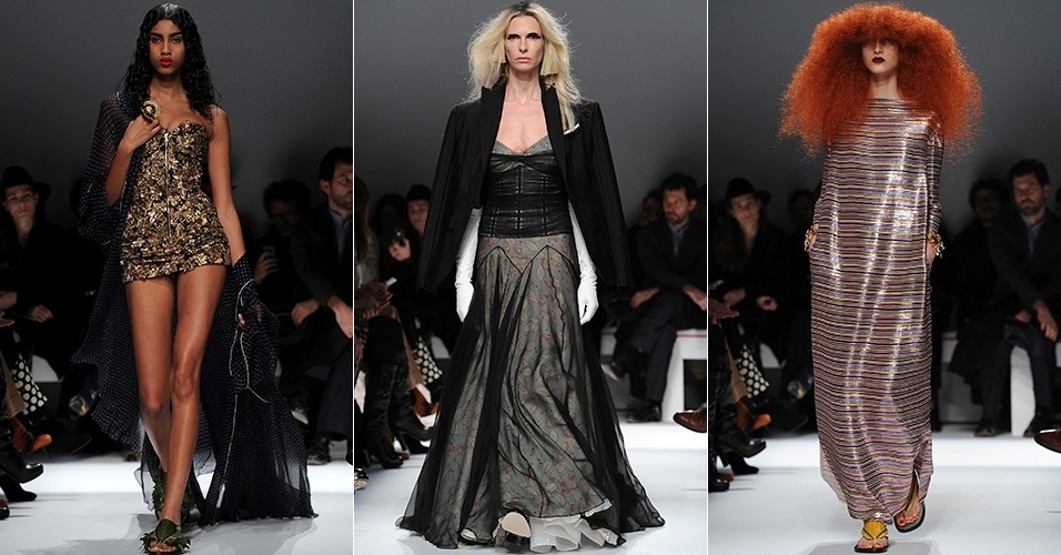 20 jan. 2014 - Modelos desfilam looks da Schiaparelli para o Verão 2014 durante a semana de alta-costura de Paris - Getty Images