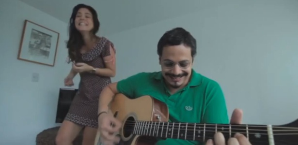 Bella e o marido Bruno Lins gravaram um vídeo cantando sua história de amor