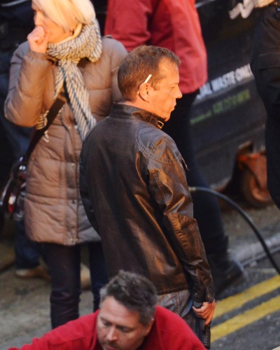 22.jan.2014 - Kiefer Shuterland grava cenas da nova temporada da série "24 Horas" em Londres