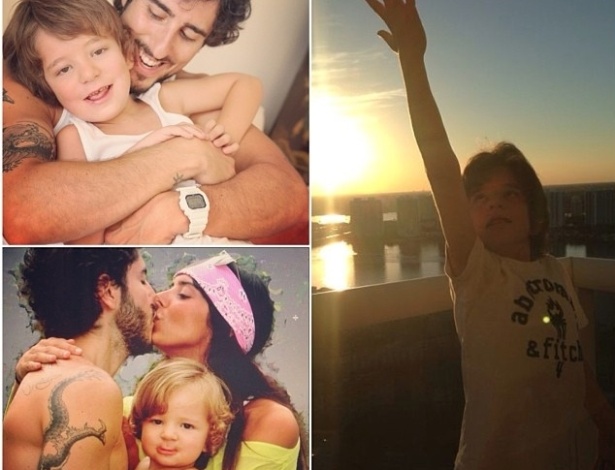 23.jan.2014 - Marcos Mion publica fotos com o filho mais velho, Romeu, e agradece às palavras de carinho dos seguidores de suas redes sociais
