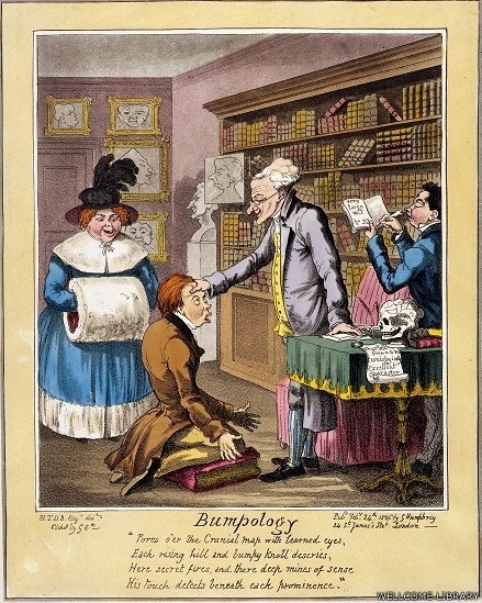 A gravura acima, de James Gillray, publicada em 1799, retrata um homem obeso com gota e consumindo álcool junto com dois amigos. Na ilustração, o homem está mergulhando suas pernas em um ponche, junto a uma mulher que sofre de cálculo renal e outro homem com tosse - Wellcome Libray