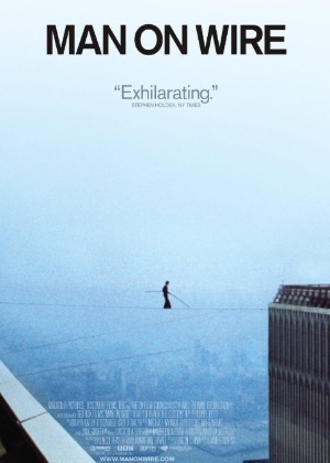 Cartaz do documentário "O Equilibrista" (2008), de James Marsh - Reprodução