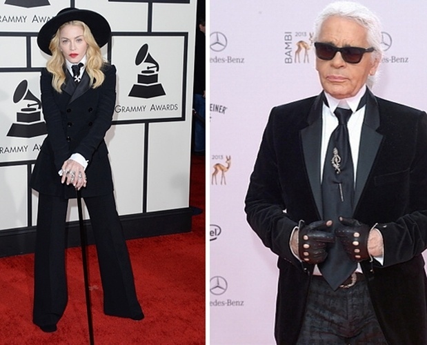 26.jan.2014 - Madonna aposta em terninho e chama a atenção em Grammy26.jan.2014 - Madonna aposta em terninho e chama a atenção em Grammy