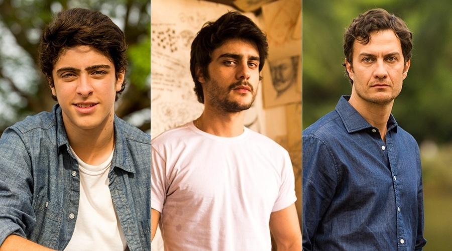 Eike Duarte, Guilherme Leicam e Gabriel Braga Nunes interpretam Laerte em "Em Família"