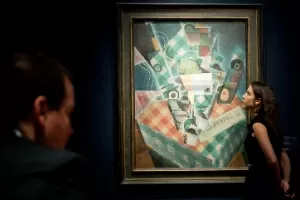 Imagem de "Nature morte à la nappe à carreaux", de Juan Gris - Leon Neal/AFP