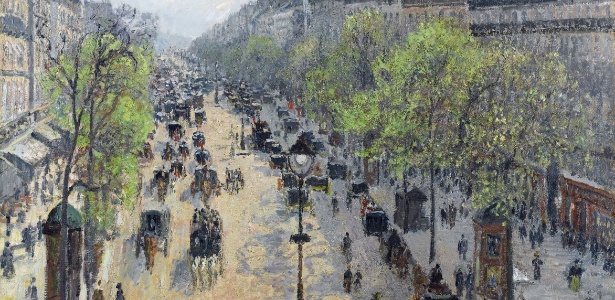 Quadro "Le Boulevard Montmartre, matinée de printemps" do pintor impressionista Camille Pissarro (1830-1903) - EFE