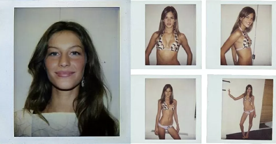 Para marcar o início da temporada de Inverno 2015 da semana de moda de Nova York, o site Into The Gloss divulgou imagens de polaroids feitas de tops como Gisele Bündchen, Alessandra Ambrósio, Miranda Kerr e Raquel Zimmermann antes da fama -
                                                    Reprodução/Into The Gloss