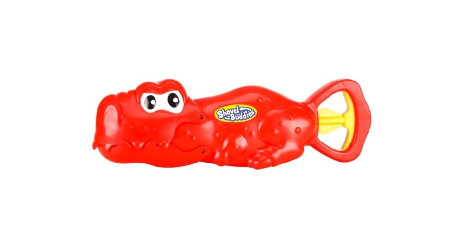 Pá em formato de dinossauro Amigos da Areia, da marca Dican. No site Shoptime (www.shoptime.com.br), R$ 29,90. Preço consultado em fevereiro de 2014 e sujeito a alterações - Divulgação