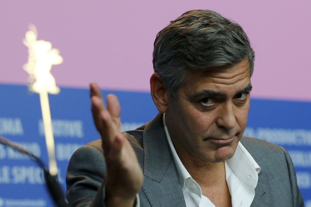 08.fev.2014 - George Clooney promove o filme "Caçadores de Obras-Primas" no Festival de Berlim - Reuters