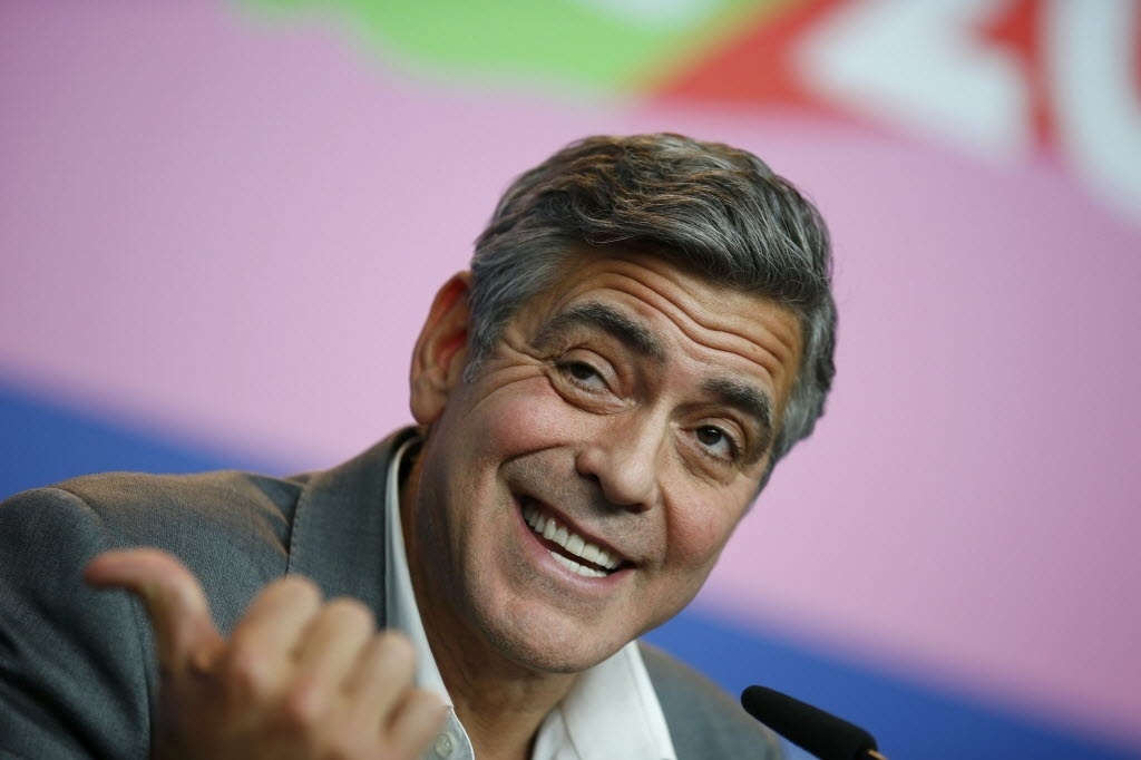 08.fev.2014 - George Clooney promove o filme "Caçadores de Obras-Primas" no Festival de Berlim - Reuters