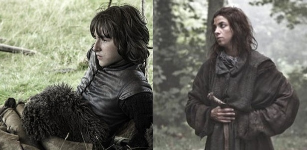Isaac Hempstead-Wright e Natalia Tena são Bran e Osha em "Game Of Thrones"