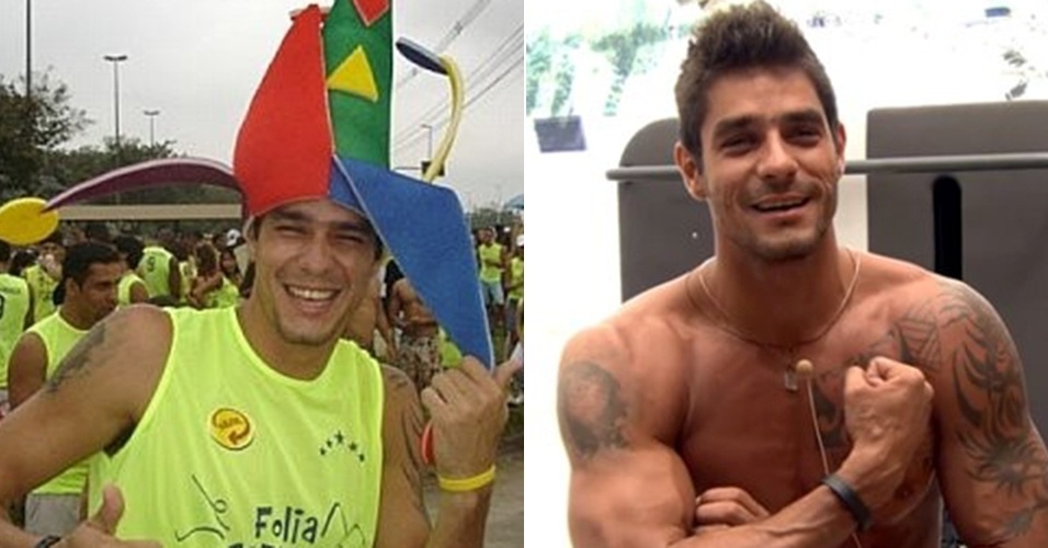 O carioca Diego aparece bem mais magro durante um Carnaval