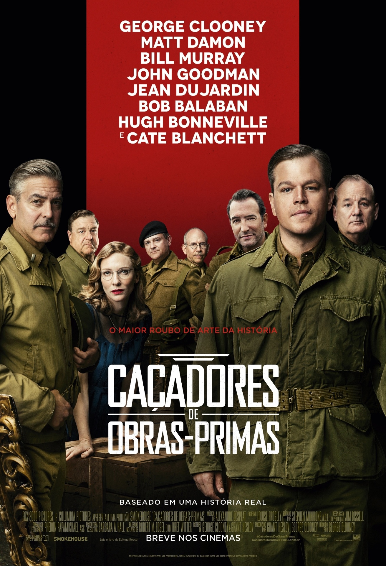 Cartaz de "Caçadores de Obras-Primas", de George Clooney - Divulgação/Fox