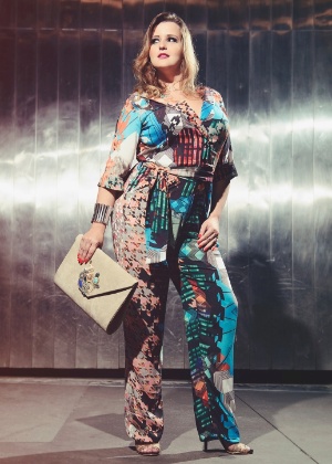 Look da coleção Marri Gattô by Renata Poskus Vaz, parceria da blogueira e idealizadora do Fashion Weekend Plus Size com a marca de tamanhos grandes - Divulgação