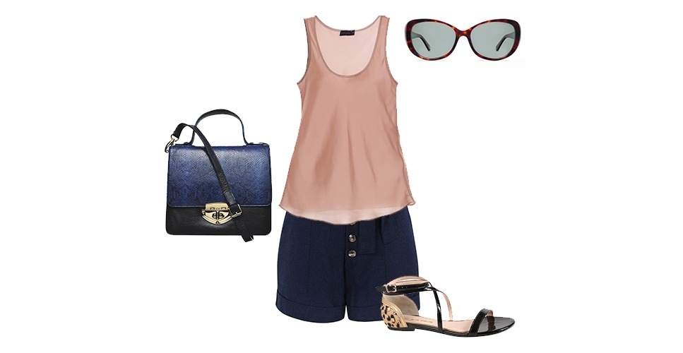 ESTILO EXECUTIVA: O short é uma peça perigosa de ser usada por executivas, mas existem modelos que também podem entrar nos escritórios. É importante observar se ele não é curto ou justo demais. Os de alfaiataria com pregas são os mais indicados. A regata também está liberada, contanto que seja solta e sem decote. Os modelos de seda são os mais indicados. Para uma cara mais formal, vale acrescentar um blazer da cor do short sobre o look - Divulgação