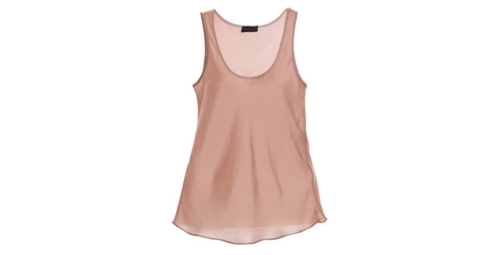 Regata básica de seda; R$ 198, na Thelure (www.thelure.com.br). Preço pesquisado em fevereiro de 2014 e sujeito a alterações - Divulgação
