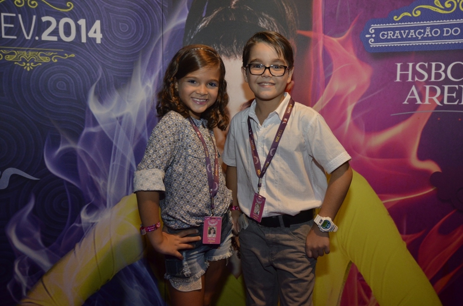 15.fev.2014 - Mel Maia e Xande Valois no show de gravação do 1º DVD da cantora Anitta. Com o tema "Fantástico Mundo de Anitta", a funkeira carioca irá registrar o seu trabalho na noite deste sábado (15), no palco do HSBC Arena, na Barra da Tijuca, Zona Oeste do Rio - Felipe Assumpção e Léo Marinho/AgNews