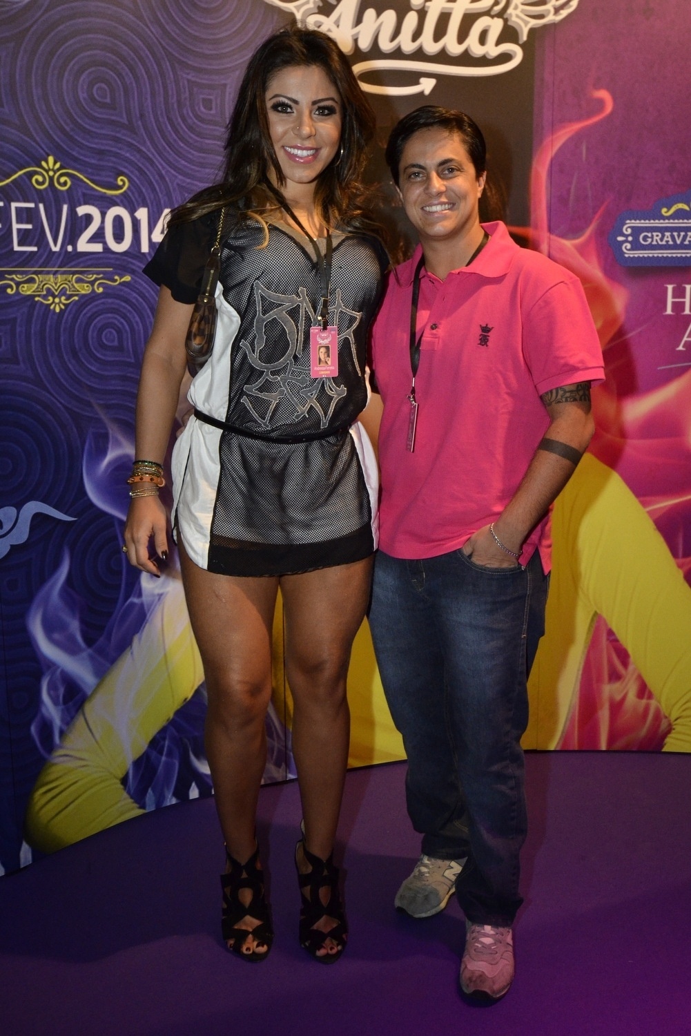 15.fev.2014 - Thammy Miranda e a namorada, Andressa Ferreira, no show de gravação do 1º DVD da cantora Anitta. Com o tema "Fantástico Mundo de Anitta", a funkeira carioca irá registrar o seu trabalho na noite deste sábado (15), no palco do HSBC Arena, na Barra da Tijuca, Zona Oeste do Rio - Felipe Assumpção e Léo Marinho/AgNews