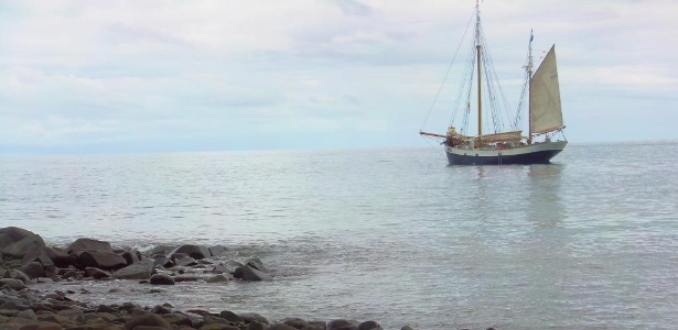 Vista do Tecla, veleiro holandês que navega ao redor do mundo - Divulgação/Tecla