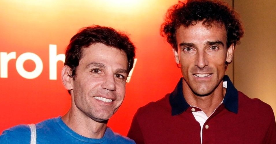 18.fev.2013 - Marcio Atalla e Emanuel Rego prestigiaram o Rio Open, maior torneio de tênis da América do Sul, que acontece no Jockey Club Brasileiro, no Rio