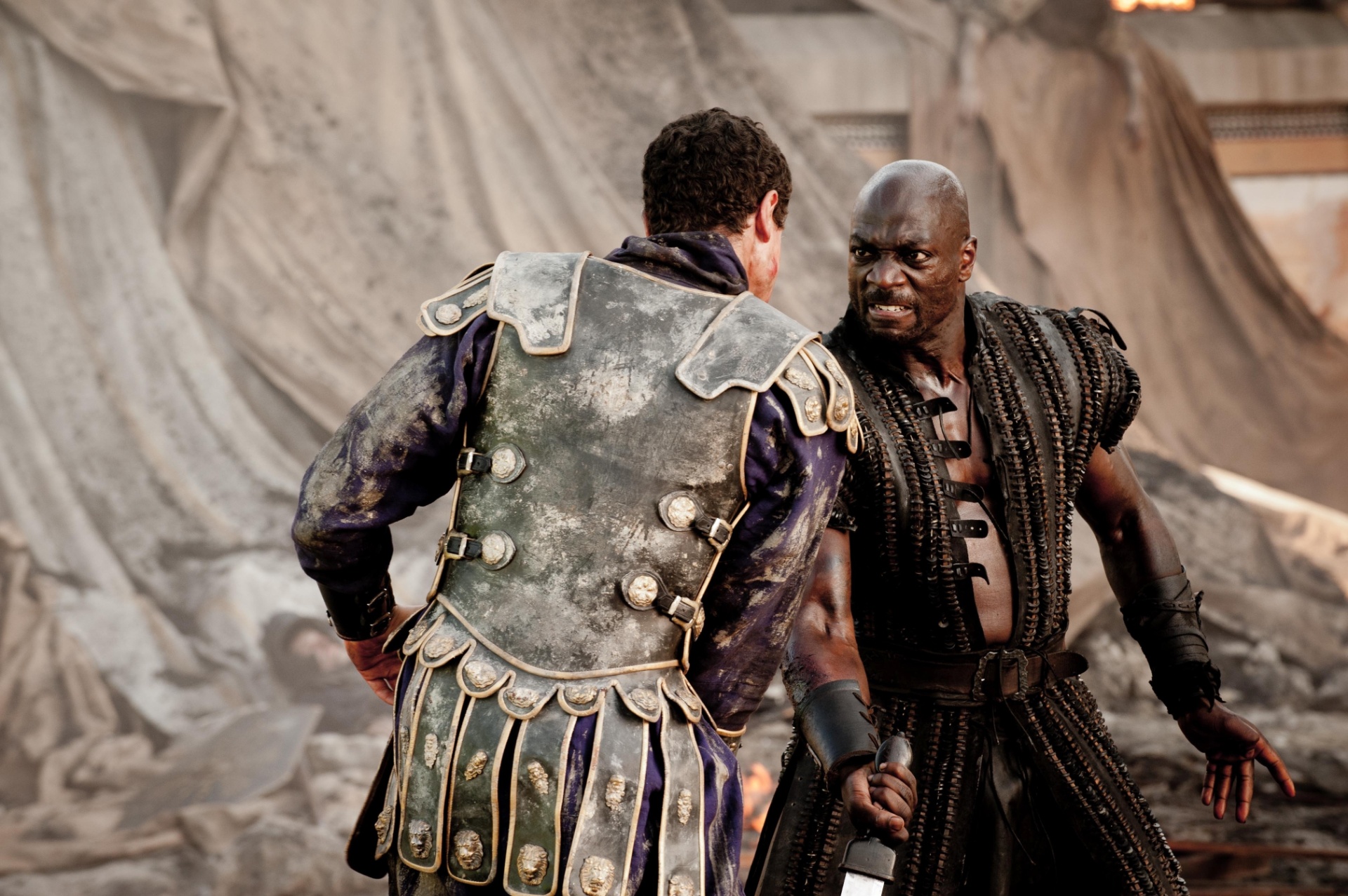 Adewale Akinnuoye em cena de "Pompeia", do diretor Paul W.S. Anderson - Imagem Filmes/Divulgação