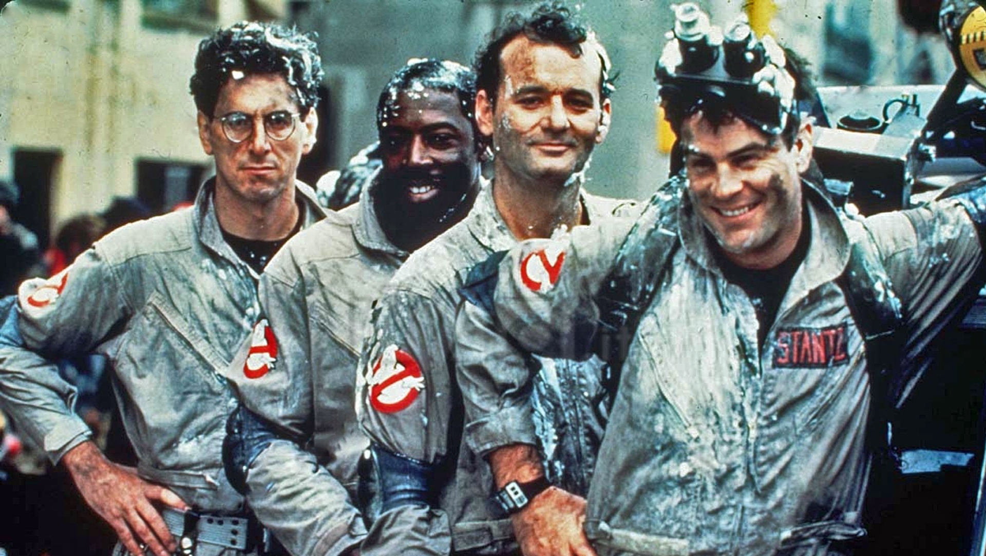Harold Ramis, Ernie Hudson, Bill Murray e Dan Aykroyd em "Os Caça-Fantasmas" - Reprodução