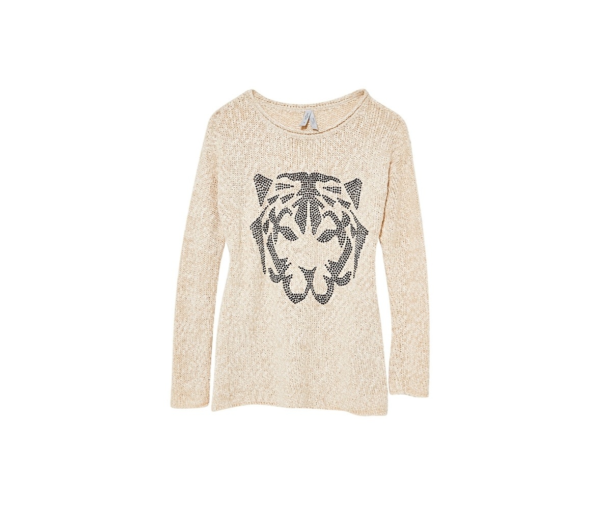 Blusa de tricô com aplicação hotfix; R$ 395, da MOB (www.mobonline.com.br) | Preço pesquisado em fevereiro de 2014 e sujeito a alterações. - Divulgação