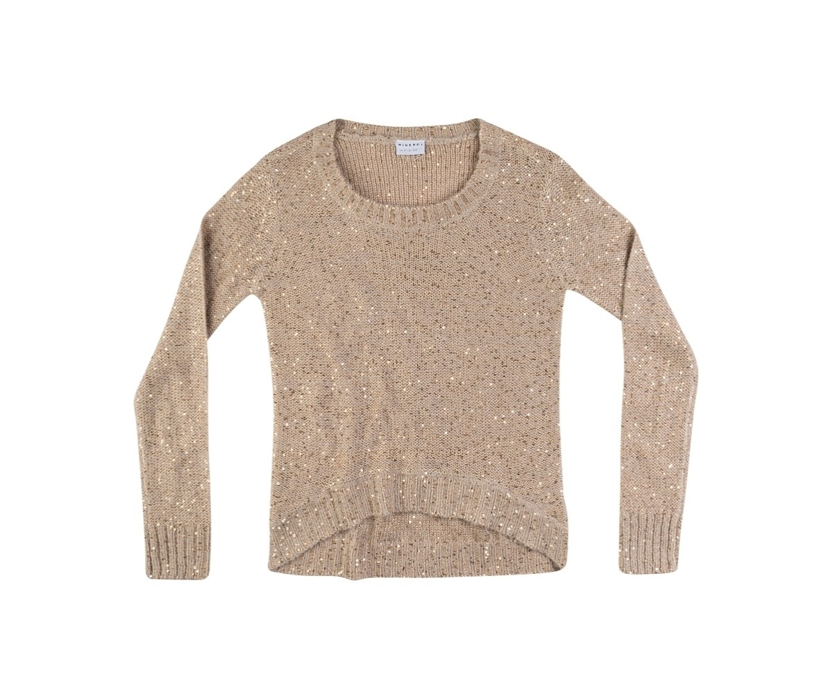 Blusa de tricô com paetês; R$ 119,90, da Mineral (www.marisolsa.com.br) | Preço pesquisado em fevereiro de 2014 e sujeito a alterações. - Divulgação