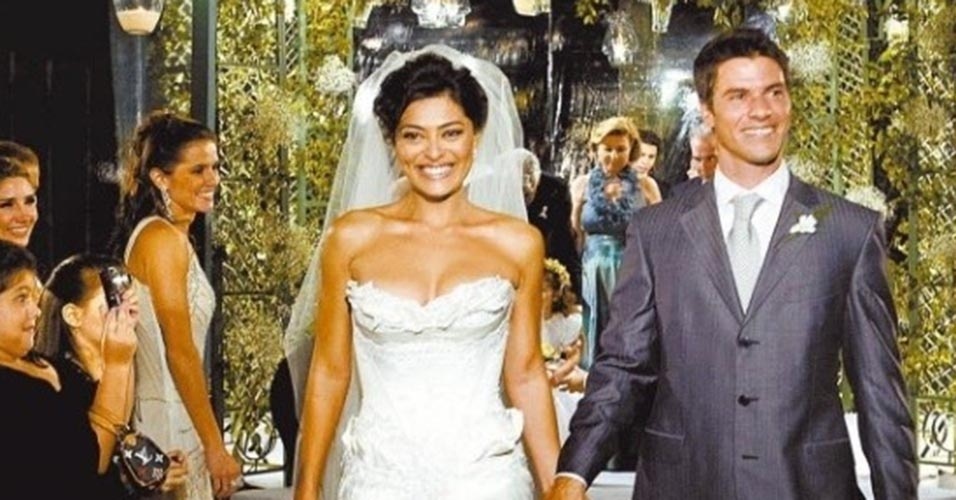 3.out.2008 - Casamento da atriz Juliana Paes com Eduardo Baptista
