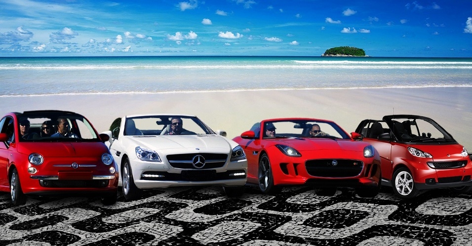 Conversíveis vendidos no Brasil - Arte UOL