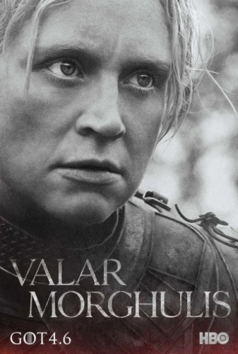 A atriz Gwendoline Christie como Brienne of Tarth de "Game of Thrones" no poster da quarta temporada da série, que deve estrear em 6 de abril