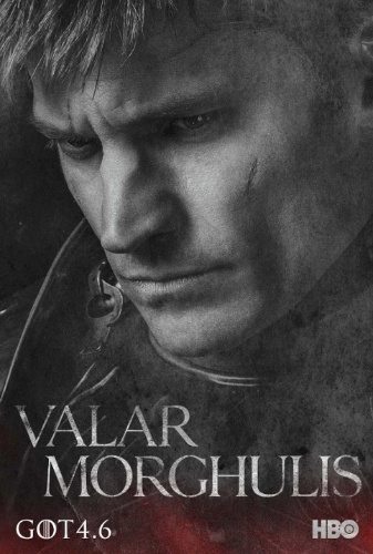 O ator Nikolaj Coster-Waldau como Jaime Lannister  de "Game of Thrones" no poster da quarta temporada da série, que deve estrear em 6 de abril