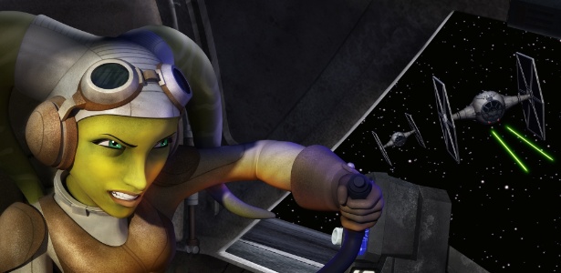 Personagem Hera da série "Star Wars Rebels", animação de "Star Wars"
