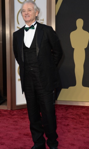 2.mar.2014 - O ator Bill Murray chega ao Oscar