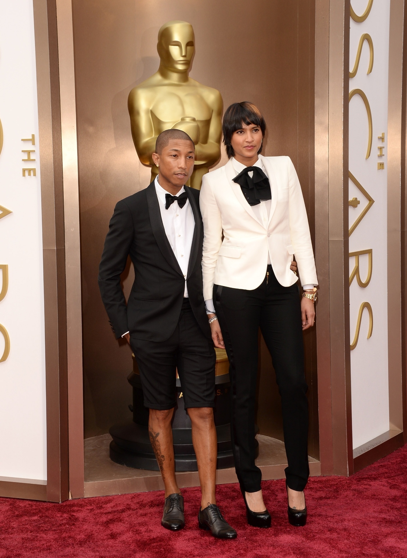 Black tie de bermuda de Pharrell Williams Oscar 2014 - Jason Merritt/Getty Images/AFP