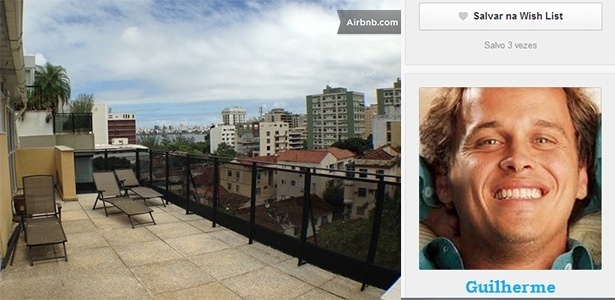O apartamento de Guilherme Fontes anunciado no site airbnb
