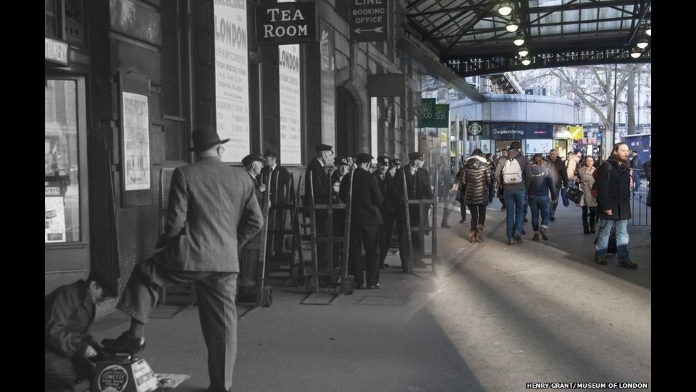 O Museu de Londres divulgou montagens de imagens históricas de pontos conhecidos da capital britânica "completadas" com fotos atuais, mostrando a transformação desses locais - London Museum