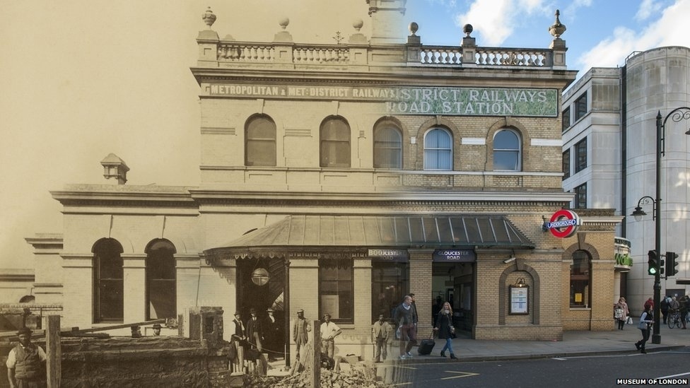 O Museu de Londres divulgou montagens de imagens históricas de pontos conhecidos da capital britânica "completadas" com fotos atuais, mostrando a transformação desses locais - London Museum