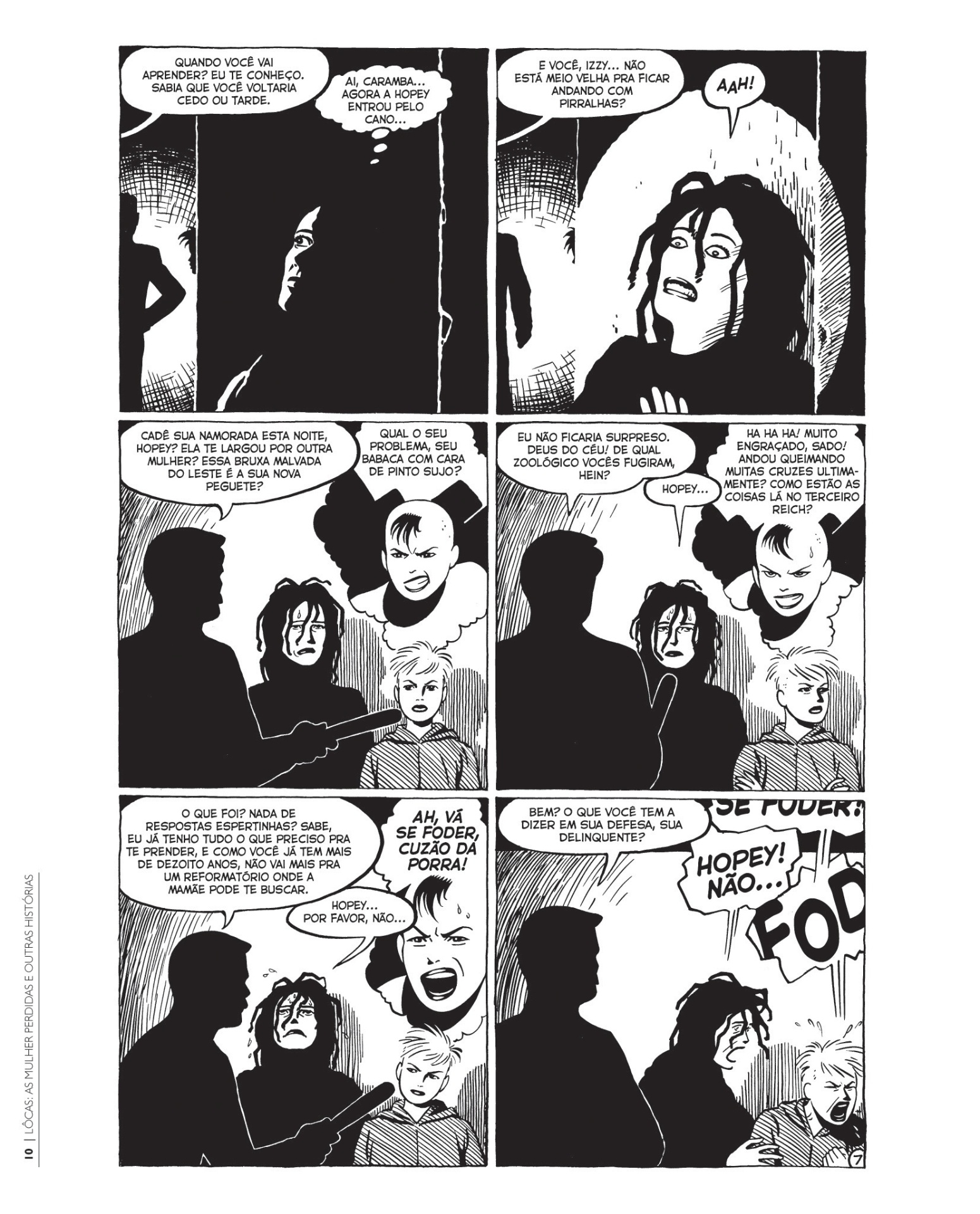 Página da HQ "Lôcas", de Jaime Hernandez - Divulgação/Gal Editora