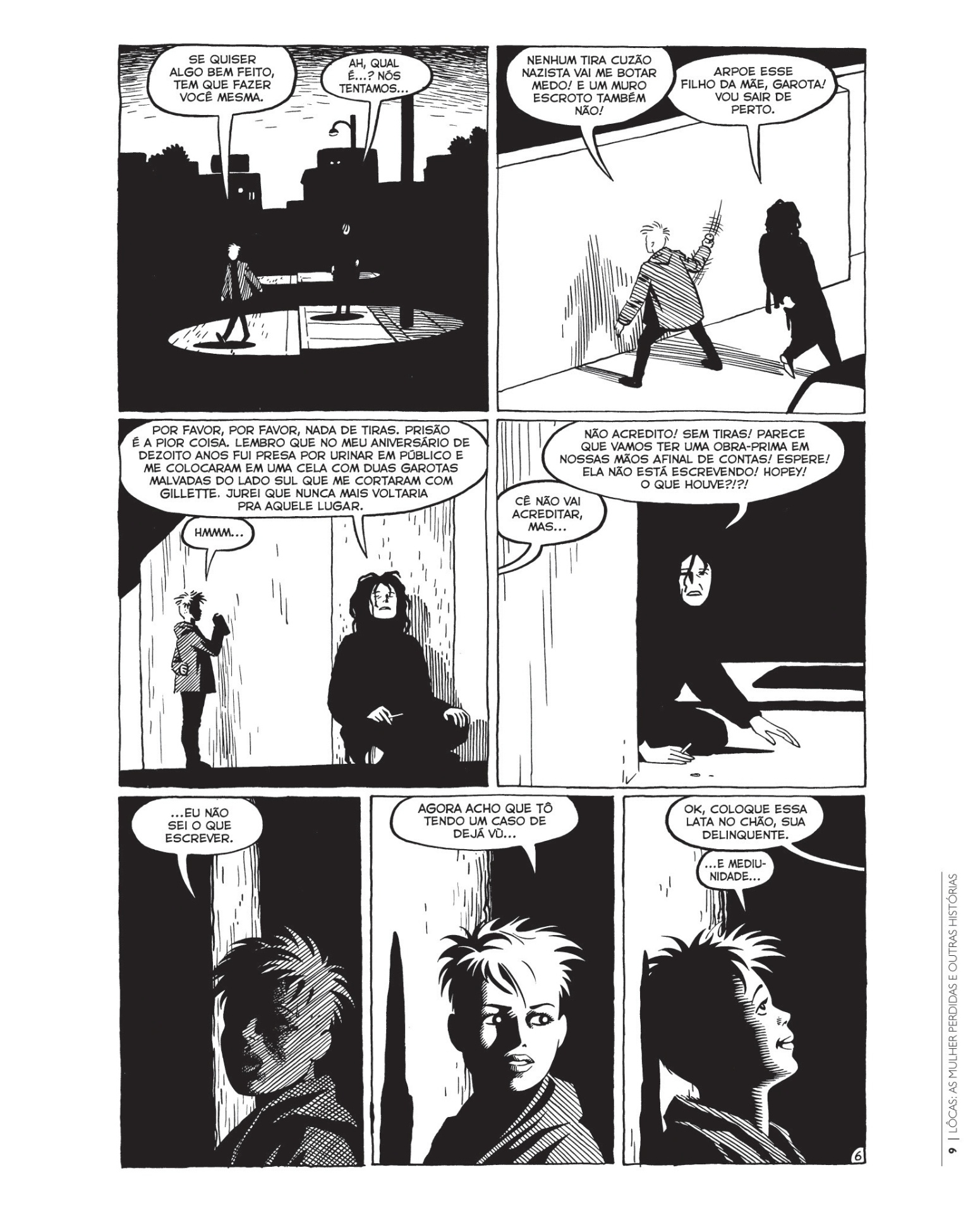 Página da HQ "Lôcas", de Jaime Hernandez - Divulgação/Gal Editora