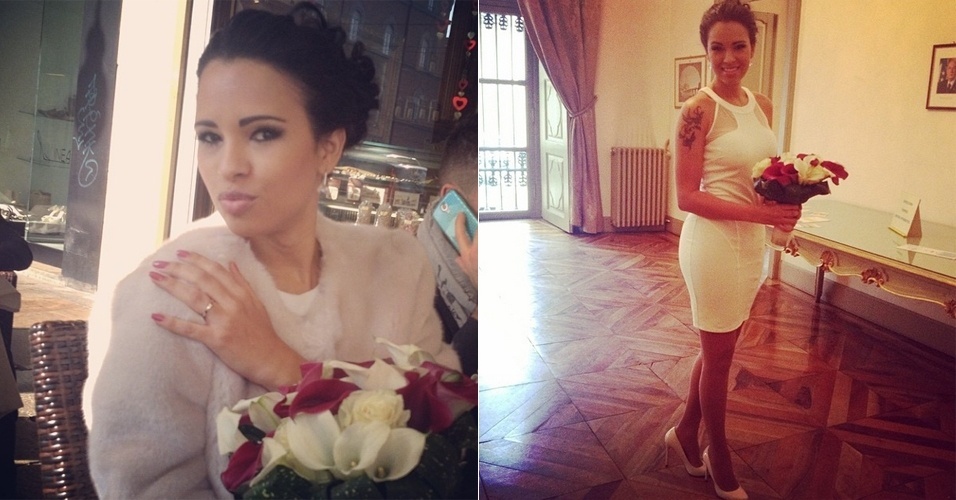 13.mar.2014 - Ex-BBB Ariadna se casa e posta foto no seu perfil do Instagram. Sem relevar quem é o eleito, na legenda ela apenas escreve: 