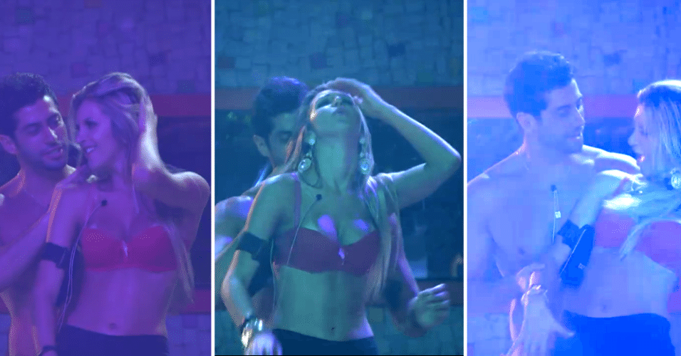 13.mar.2014 - Marcelo e Tatiele dançam sensualmente ao som de funk na Festa Brasileira