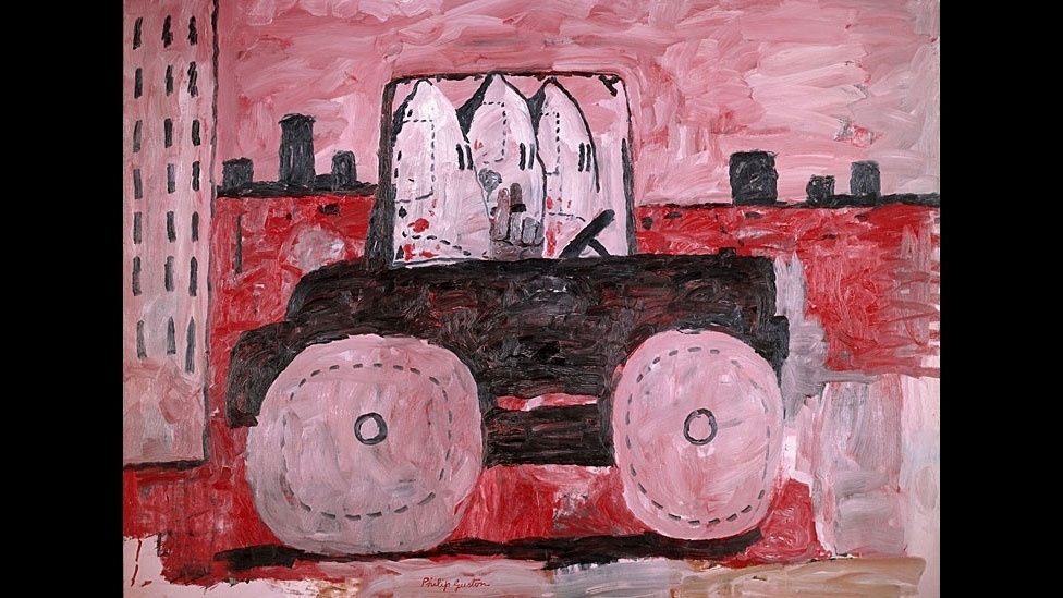 Obra de Philip Guston mostra as figuras de membros da Ku-Klux-Klan encapuzados que o artista passou a usar repetidas vezes, como representação da face violenta dos EUA - © The Estate of Philip Guston