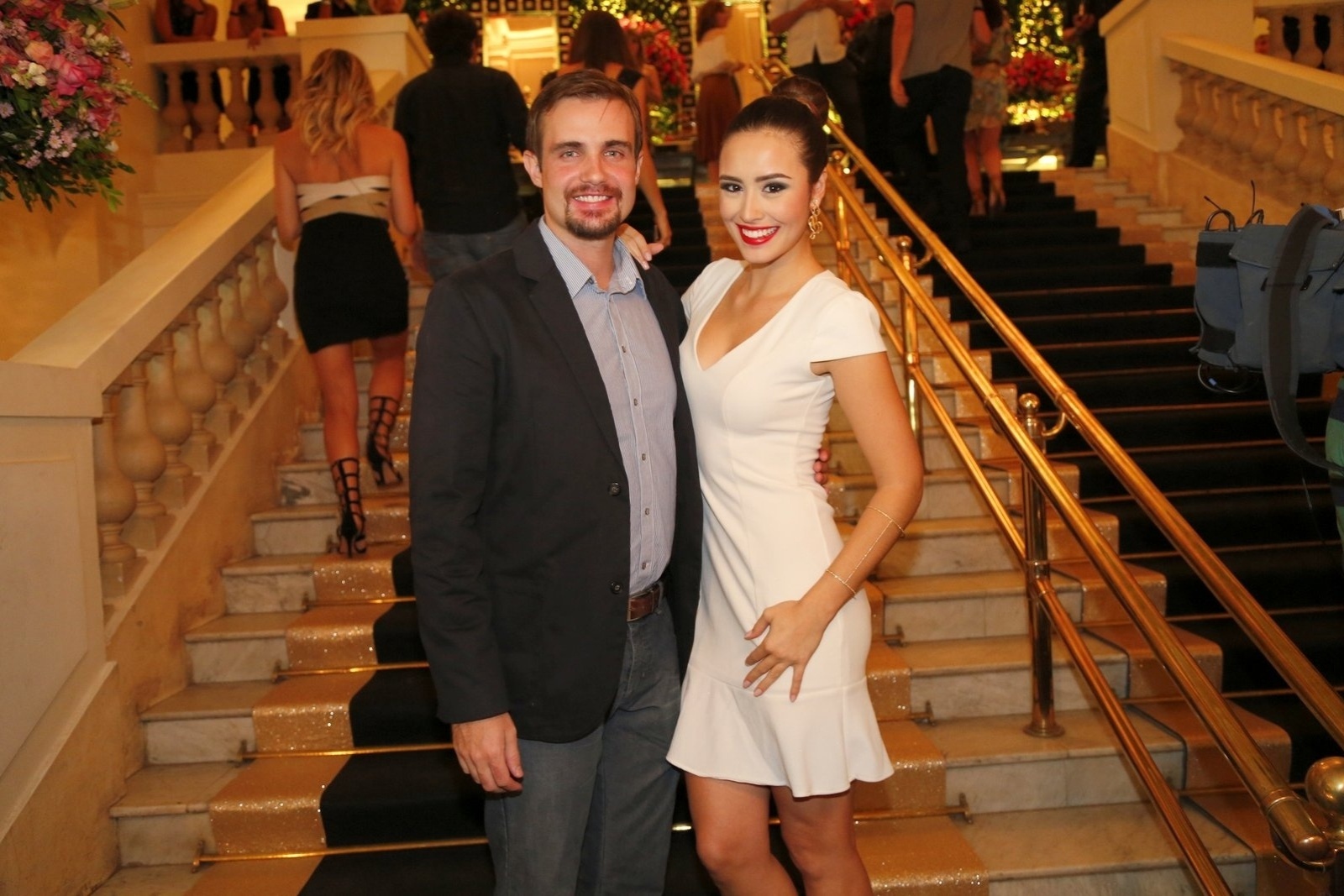 14.mar.2014 - Amanda Richter e Max Fercondini no aniversário da promoter Carol Sampaio, no Copacabana Palace, no Rio de Janeiro - Alex Palarea e Felipe Assumpção/AgNews