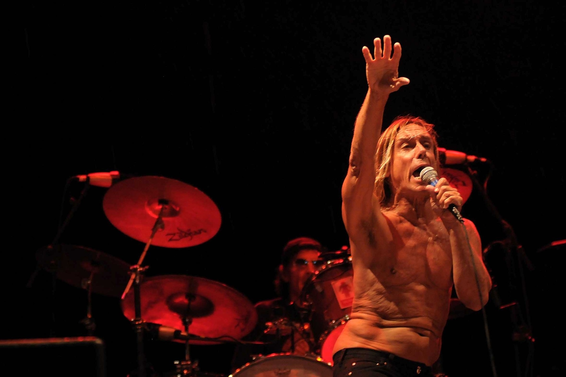 Em 2009, Iggy Pop e Scott Asheton tocaram com os Stooges no Brasil, no Festival Planeta Terra - Adriano Vizoni/Folha Imagem