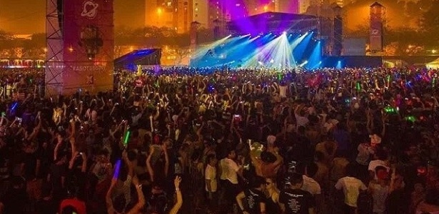 Imagem divulgada pelo festival na sexta-feira (14), quando seis pessoas deram entrada no hospital com suspeita de overdose de metafetamina  - Reprodução/Instagram