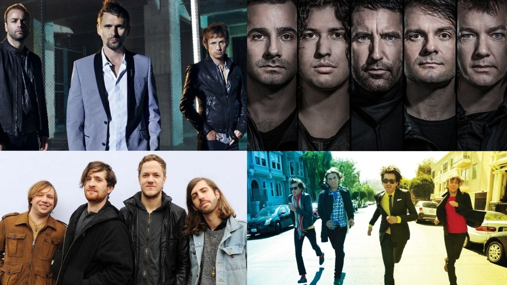 Muse, Nine Inch Nails, Imagine Dragons e Phoenix, atrações do primeiro dia do Lollapalooza Brasil 2014 - Montagem/Divulgação