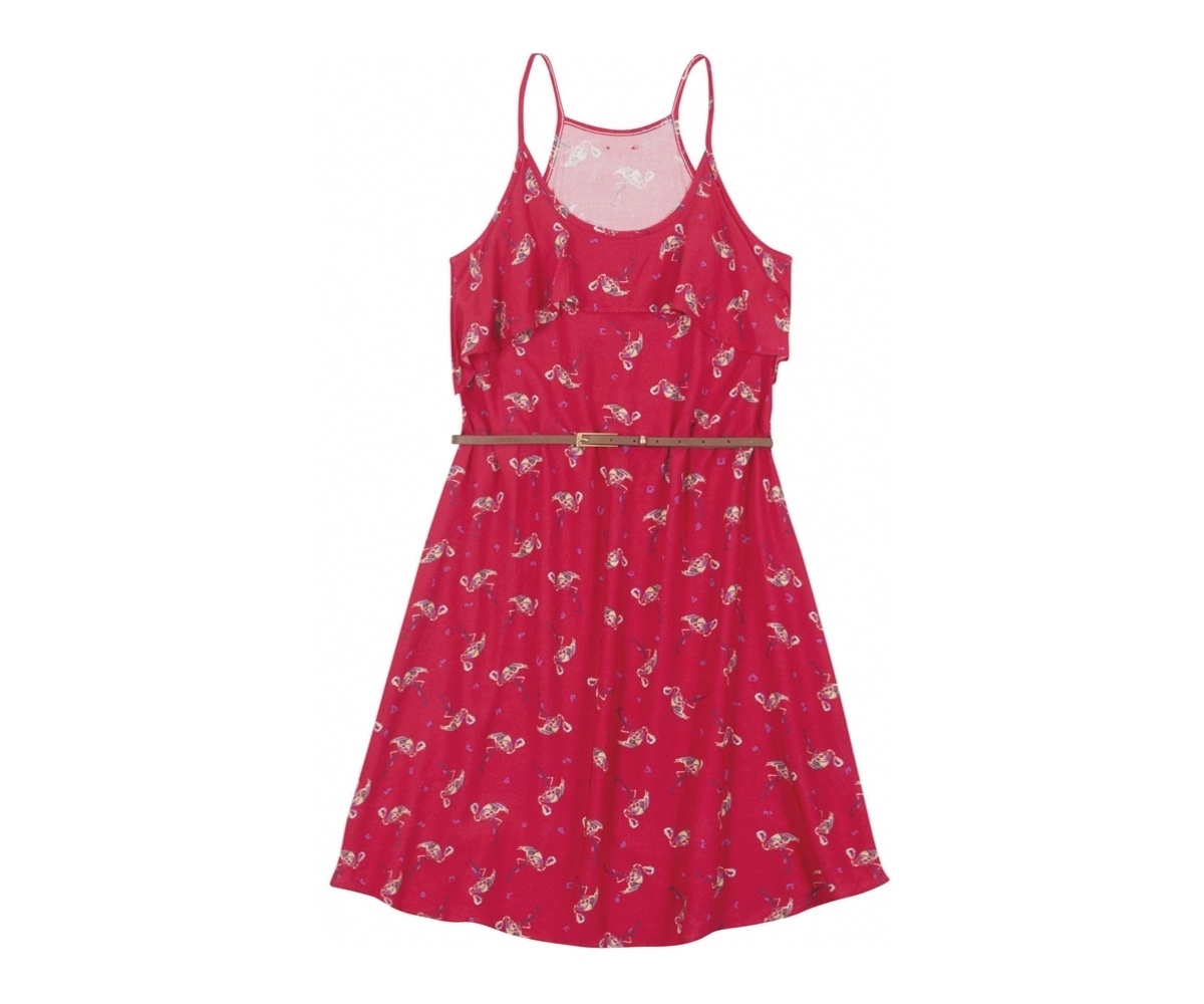 Vestido de viscose com cinto para marcar a cintura; R$ 99,90, da Mineral (SAC: 0800 8882600) | Preço pesquisado em março de 2014 e sujeito a alteração. - Divulgação