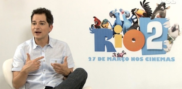 O diretor Carlos Saldanha fala sobre "Rio 2" em entrevista coletiva - Reprodução